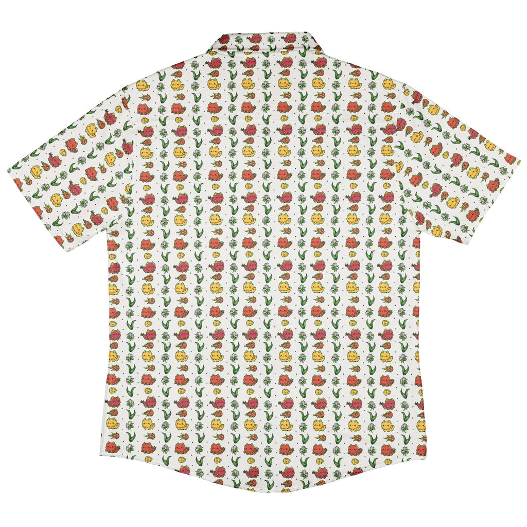 Dragon Fruit Seed Button Up Shirt Geek Nerd adult sizing anime Design by Ardi Tong