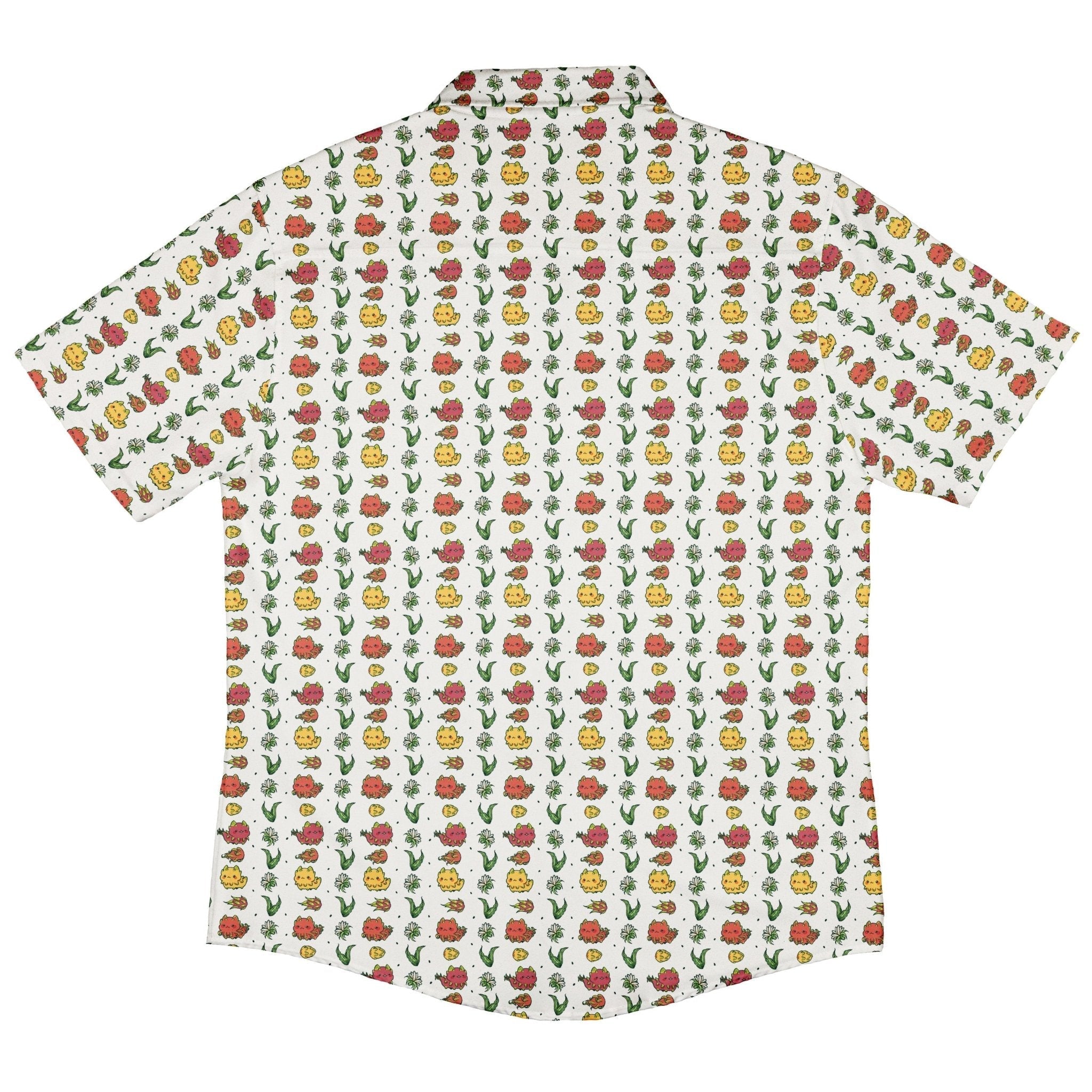 Dragon Fruit Seed Button Up Shirt Geek Nerd adult sizing anime Design by Ardi Tong