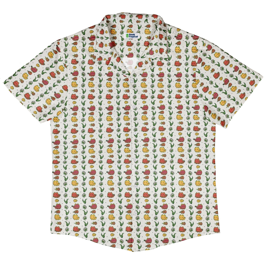 Dragon Fruit Seed Button Up Shirt Geek Nerd adult sizing anime Design by Ardi Tong