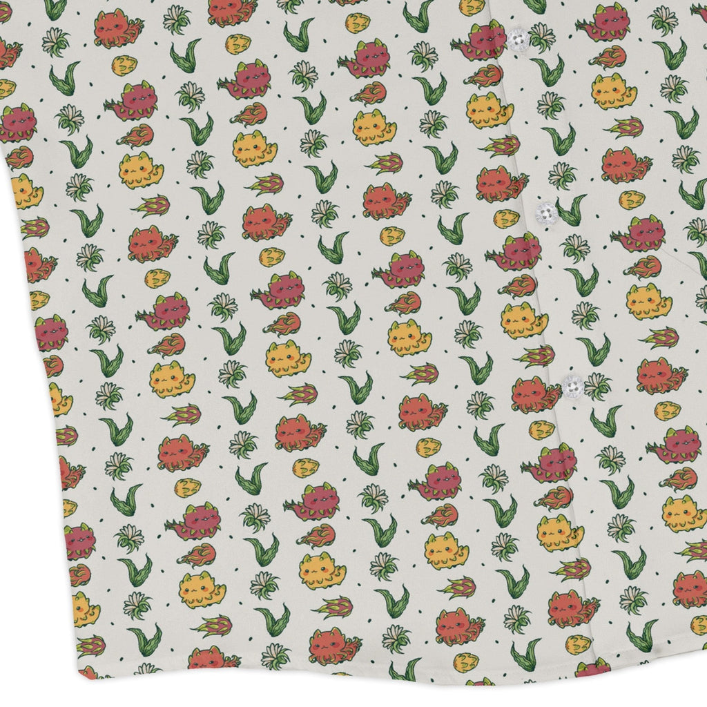 Dragon Fruit Seed Long Sleeve Button Up Shirt Geek Nerd adult sizing anime Design by Ardi Tong