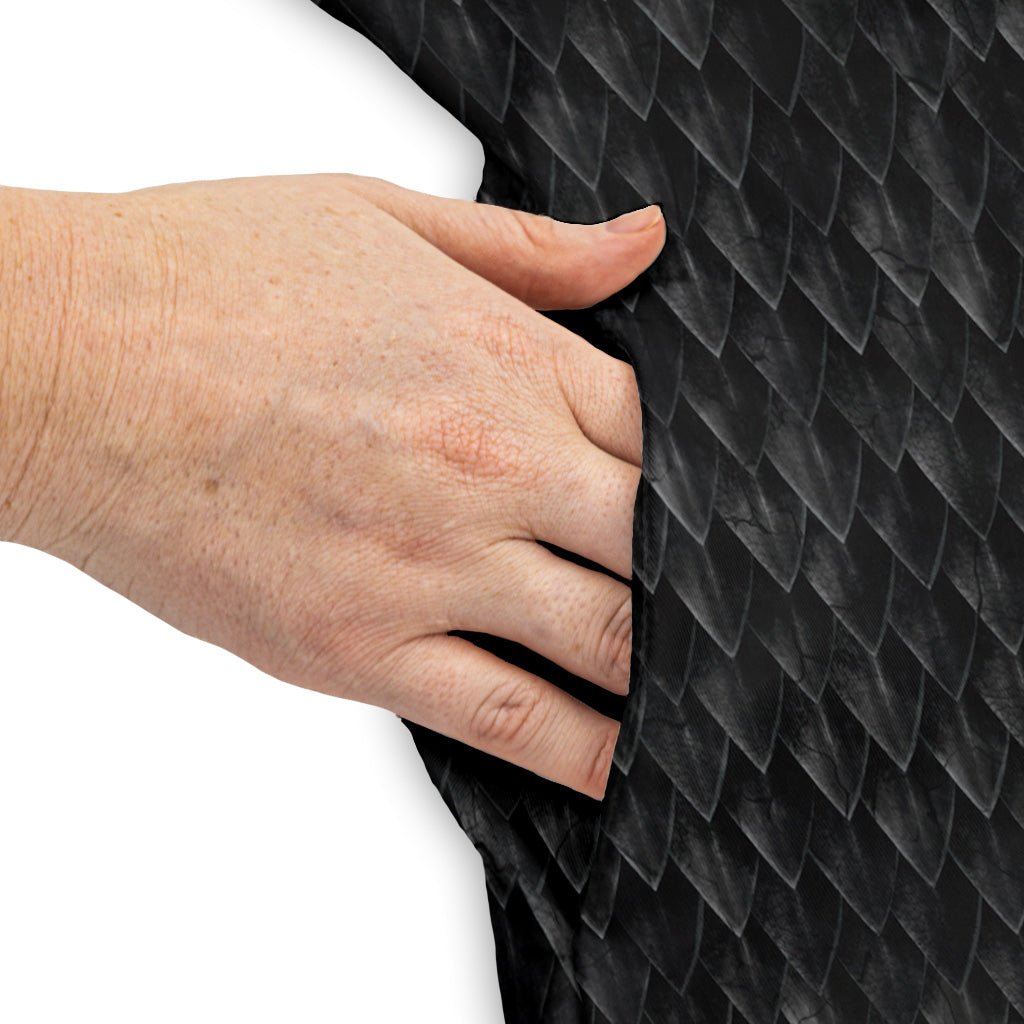 Nerdy Dragon Scales Black Sleeveless Dress