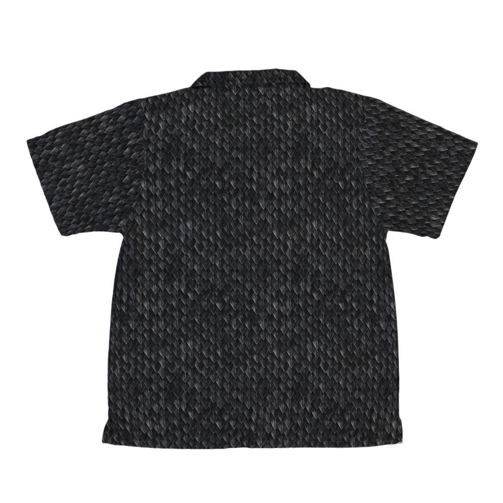 Nerdy Dragon Scales Black Youth Hawaiian Shirt