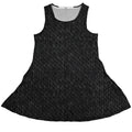 Nerdy Dragon Scales Black Sleeveless Dress