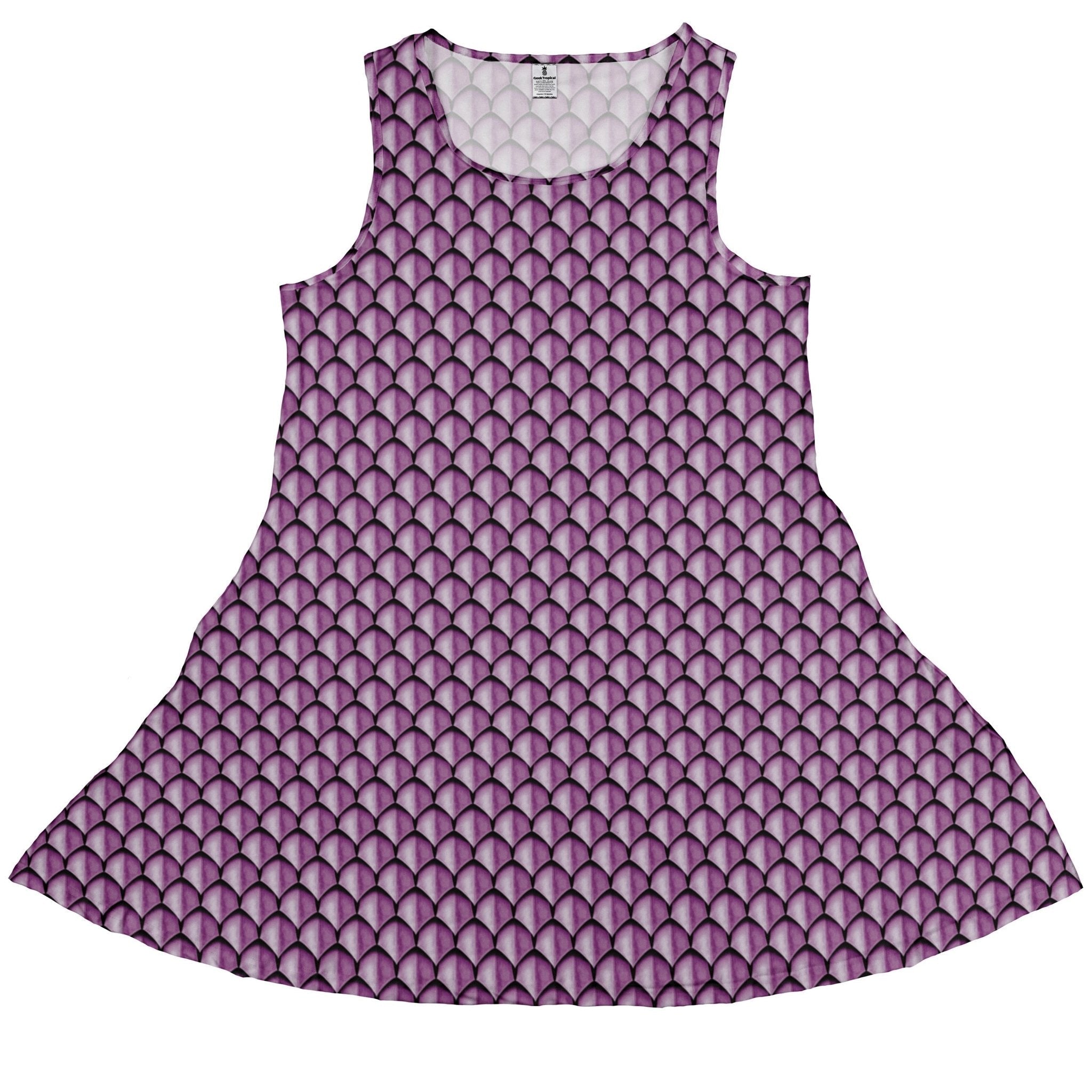 Dragon Scales Pink Dnd Dress Geek Nerd Designs by Nathan Fantasy Prints lx - C