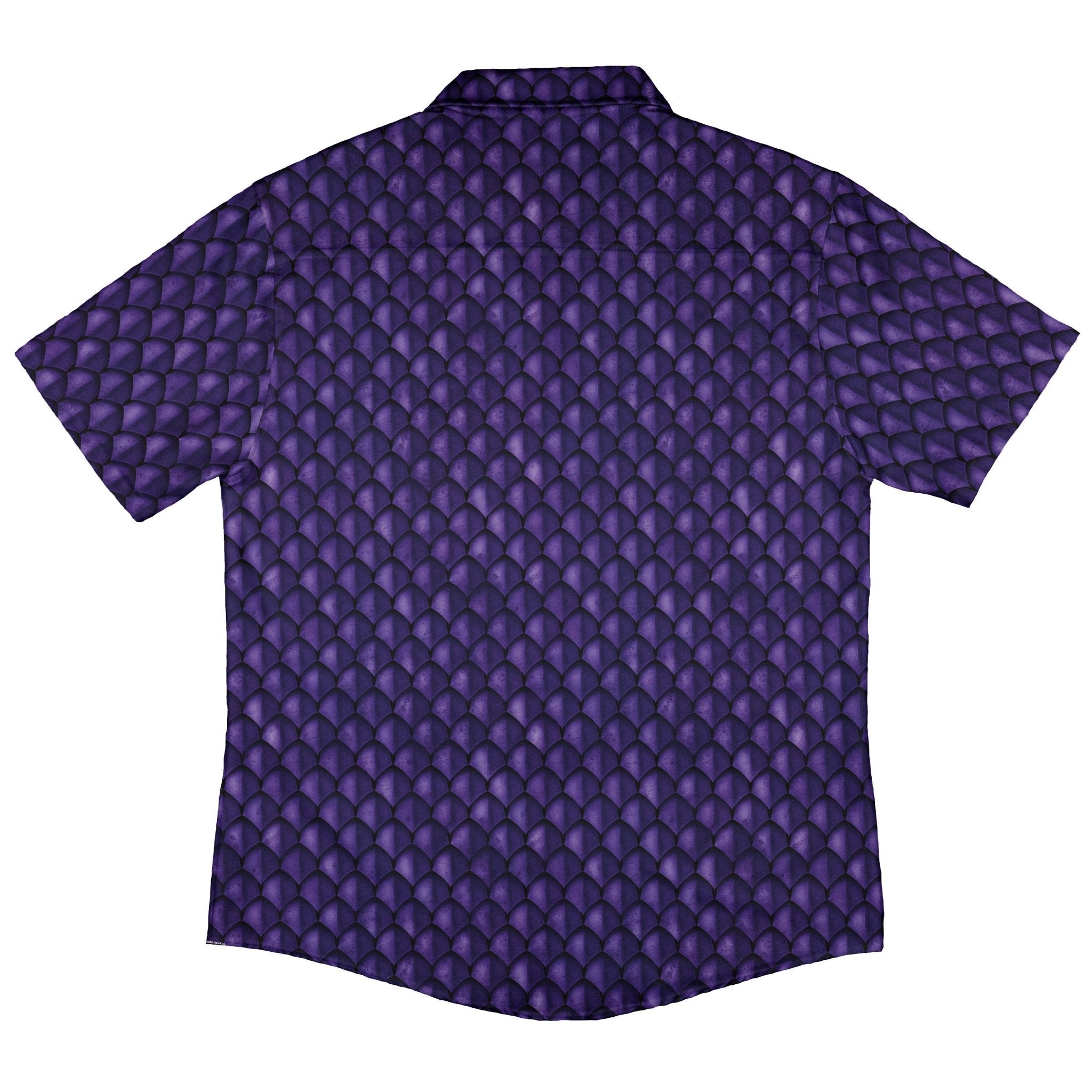 Dragon Scales Purple Dnd Button Up Shirt Geek Nerd 0925 adult sizing All Adult Button Up Shirts