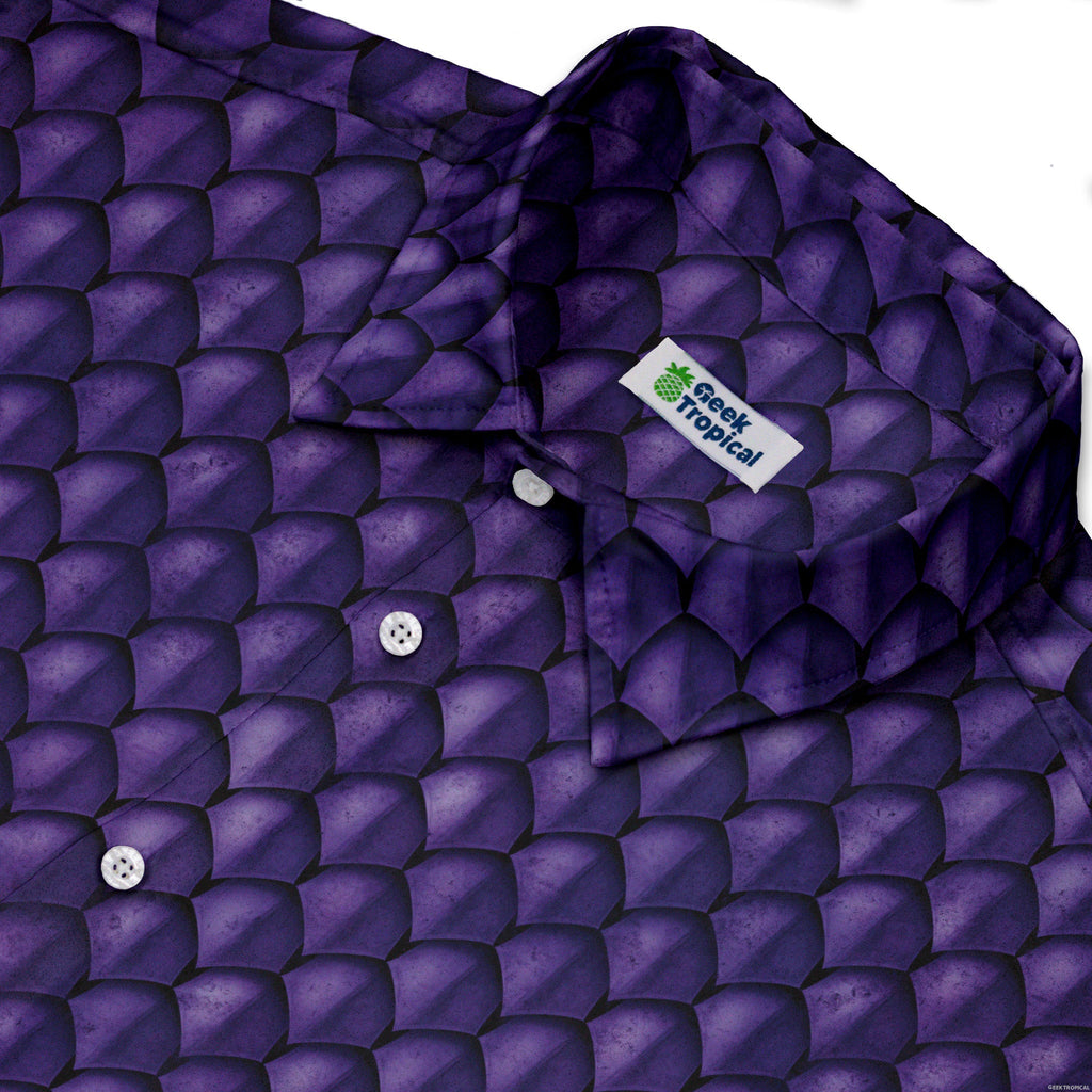 Dragon Scales Purple Dnd Button Up Shirt Geek Nerd 0925 adult sizing All Adult Button Up Shirts
