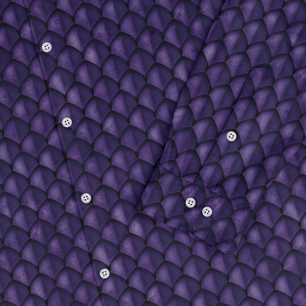 Dragon Scales Purple Dnd Long Sleeve Button Up Shirt Geek Nerd 0925 adult sizing All Adult Button Up Shirts