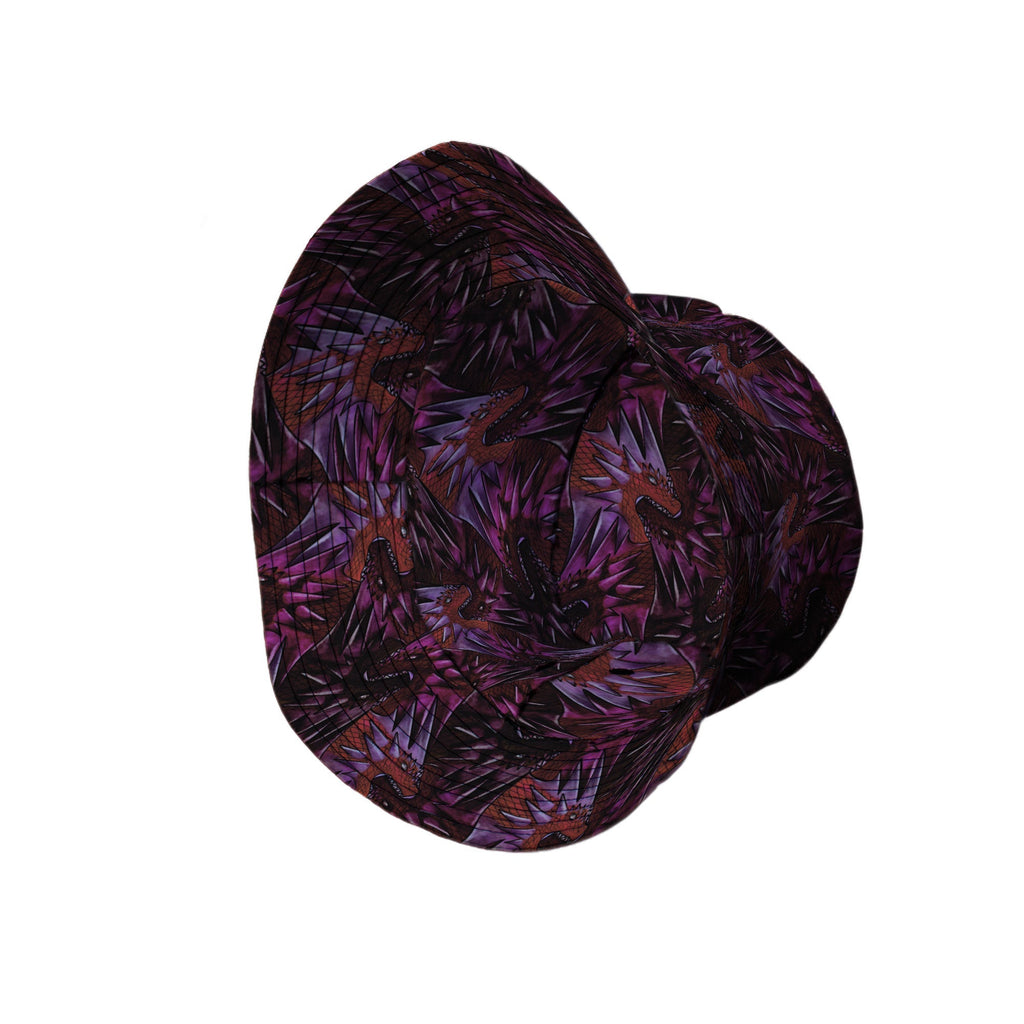 Dragon Weaving Inferno Fire Bucket Hat Geek Nerd Designs by Nathan fantasy prints lx - B