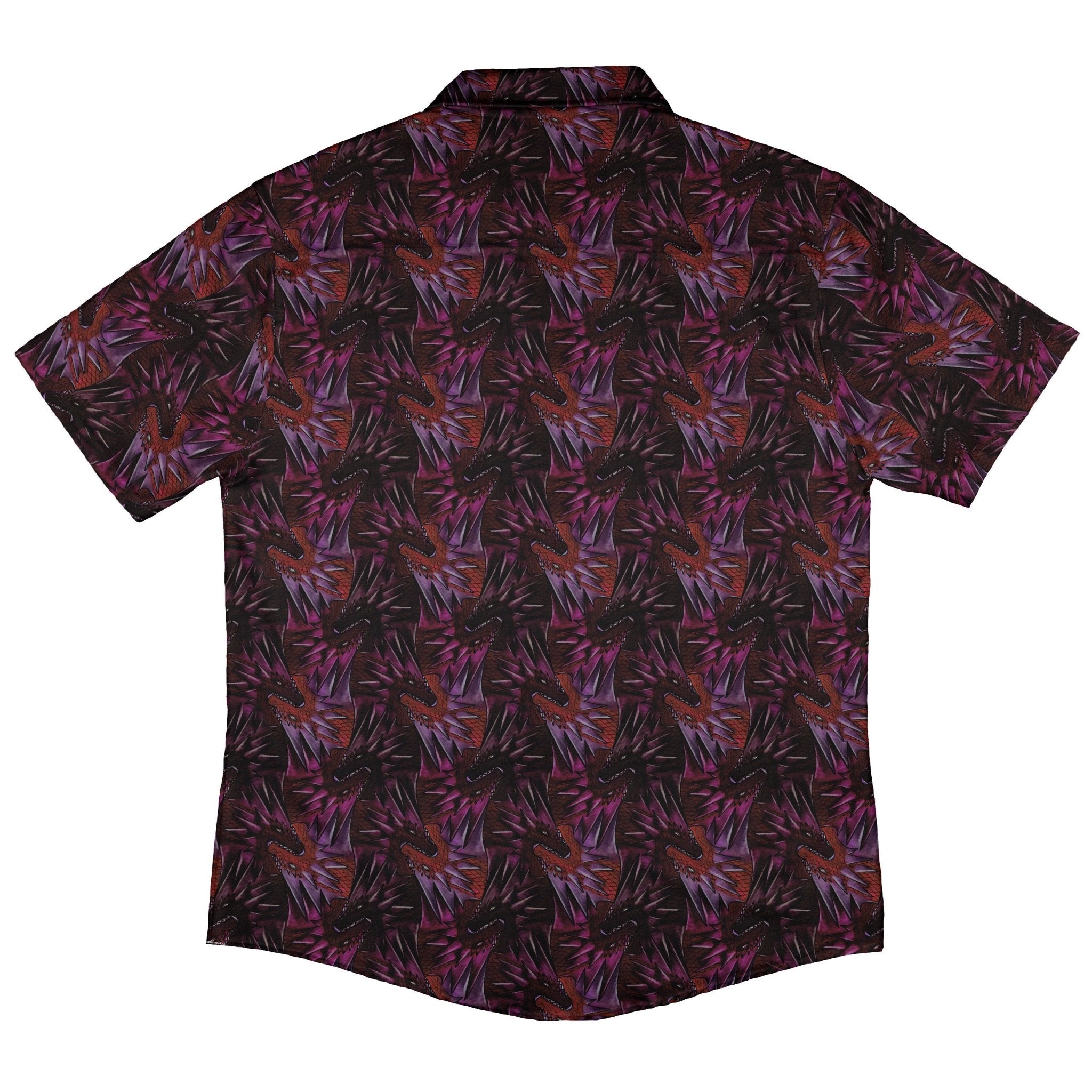 Dragon Weaving Inferno Fire Button Up Shirt Geek Nerd adult sizing Designs by Nathan fantasy prints
