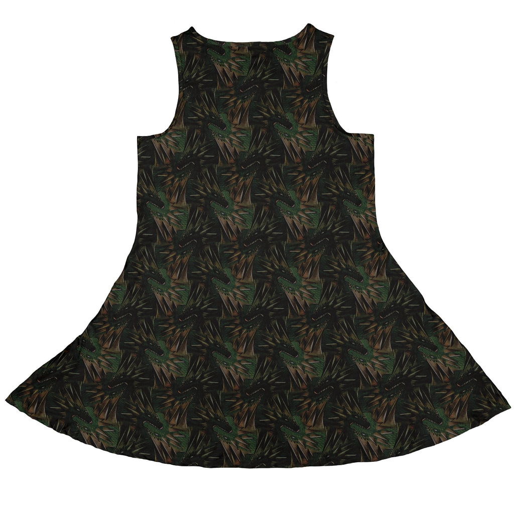 Dragon Weaving Inferno Forest Dress Geek Nerd Designs by Nathan fantasy prints lx - C