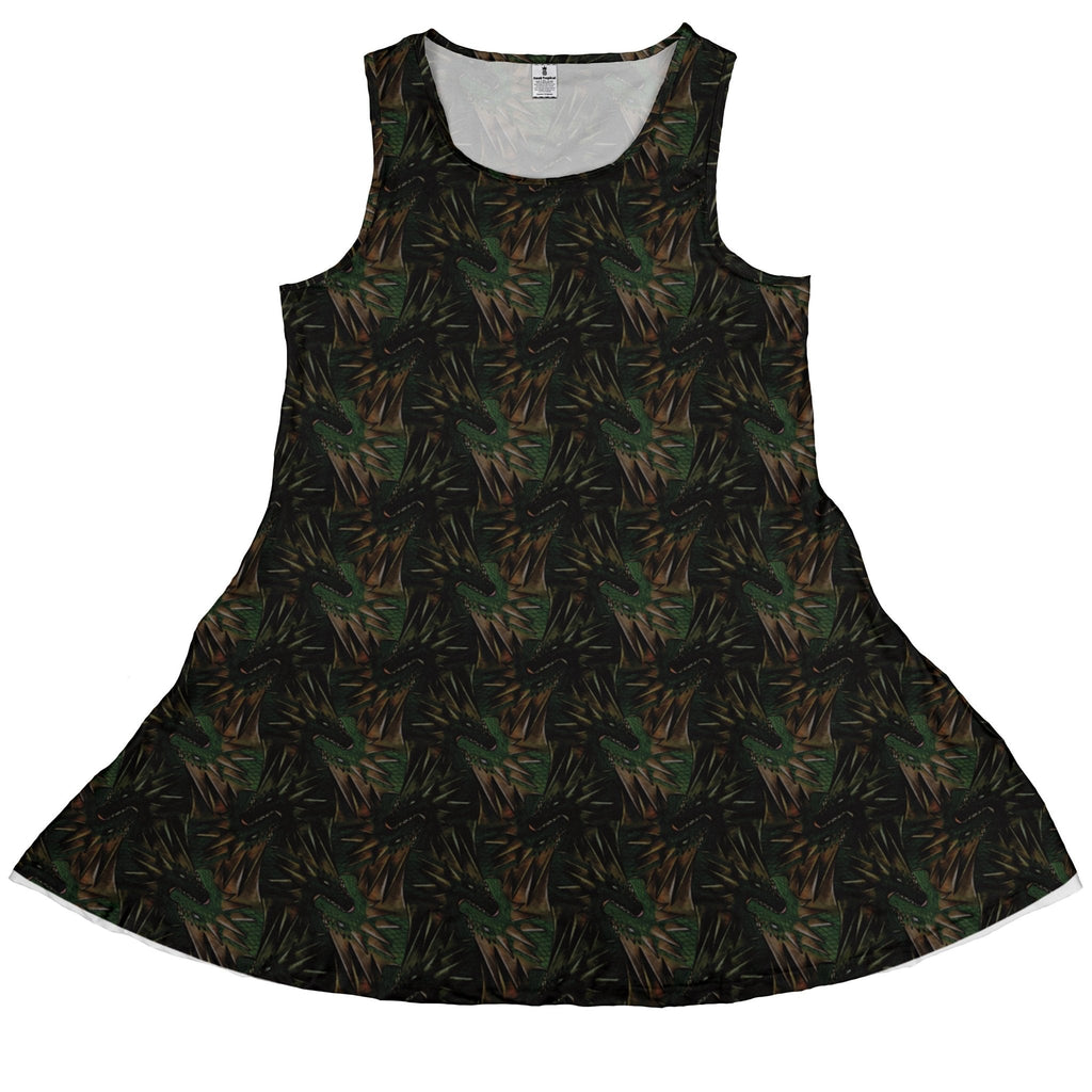 Dragon Weaving Inferno Forest Dress Geek Nerd Designs by Nathan fantasy prints lx - C