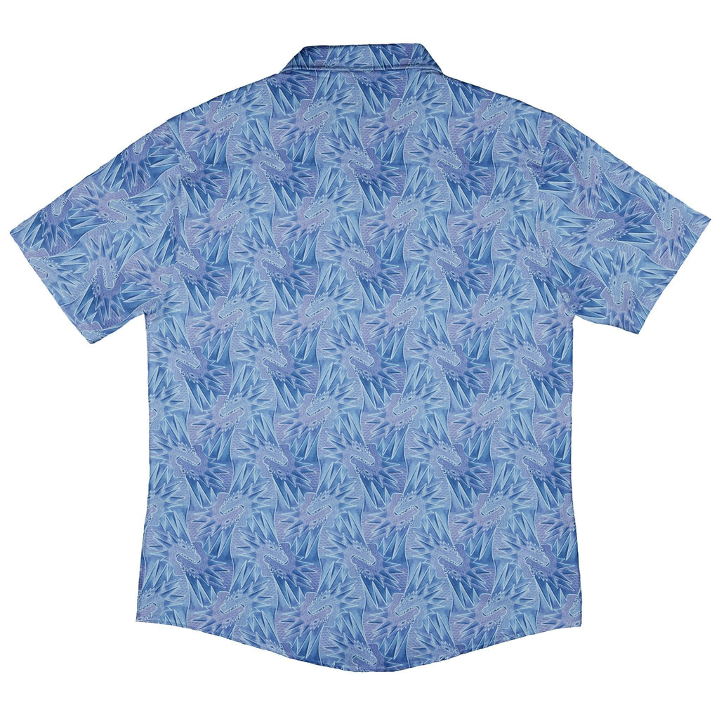 Dragon Weaving Inferno Frost Button Up Shirt Geek Nerd adult sizing Designs by Nathan fantasy prints