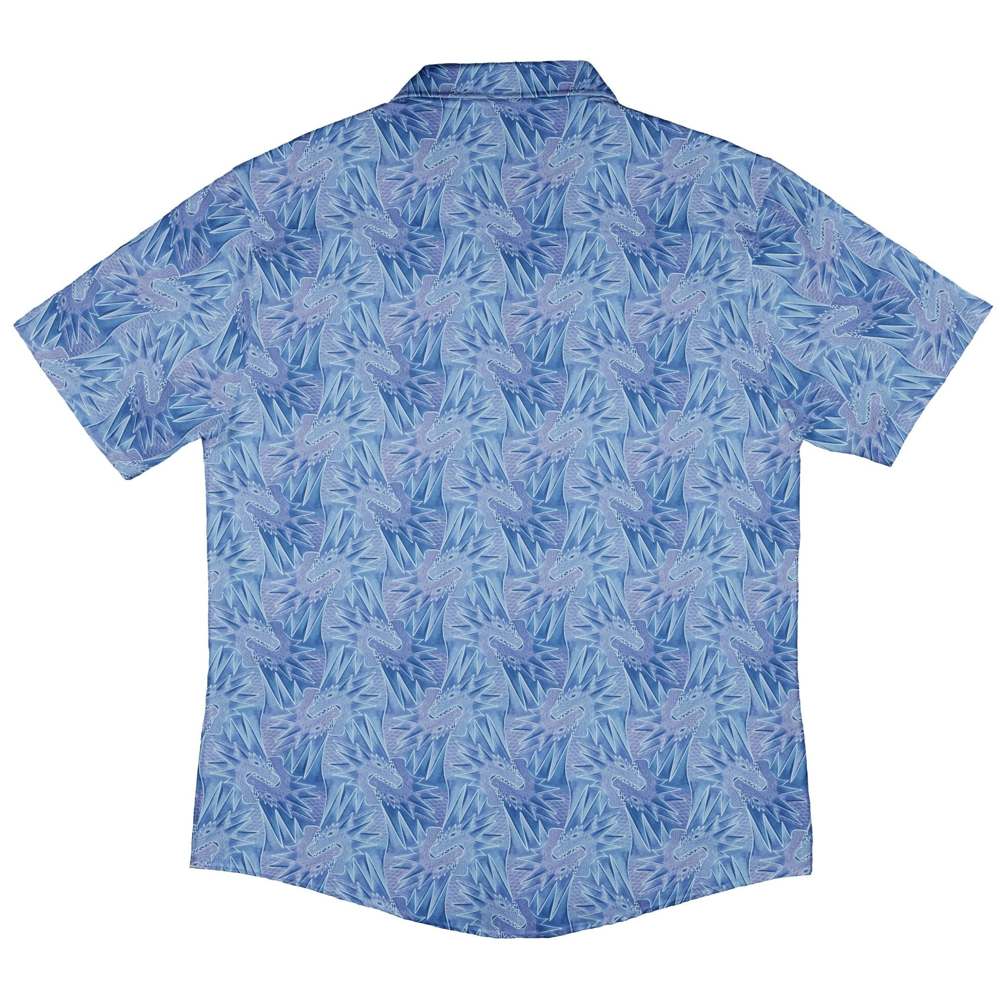 Dragon Weaving Inferno Frost Button Up Shirt Geek Nerd adult sizing Designs by Nathan fantasy prints