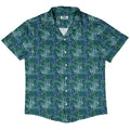 Dragon Weaving Inferno Teal Button Up Shirt Geek Nerd adult sizing Designs by Nathan fantasy prints