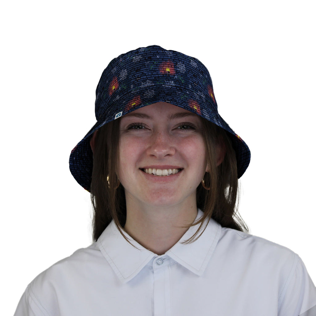 Dungeon Wall Bucket Hat Geek Nerd Design by Claire Murphy dnd & rpg print lx - B