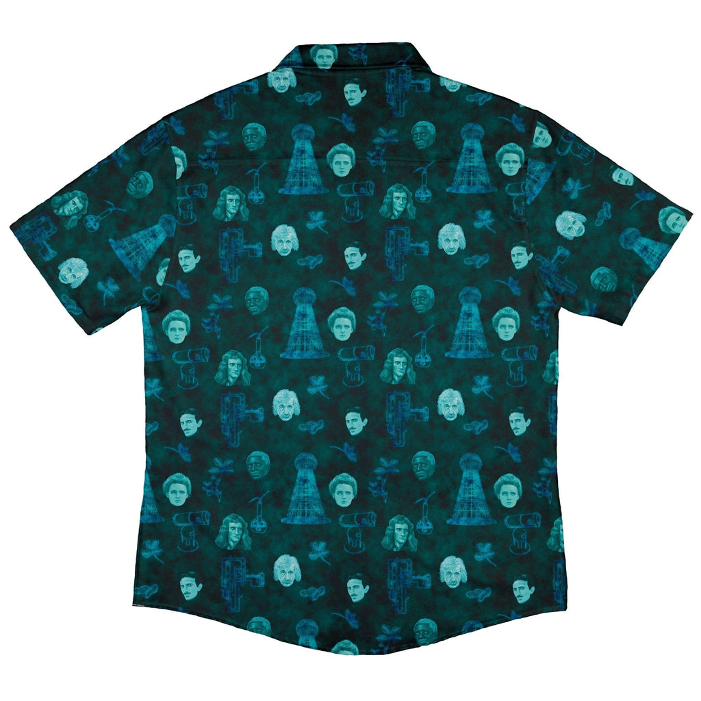 Eerie Science Legends Button Up Shirt - adult sizing - Designs by Nathan - science print