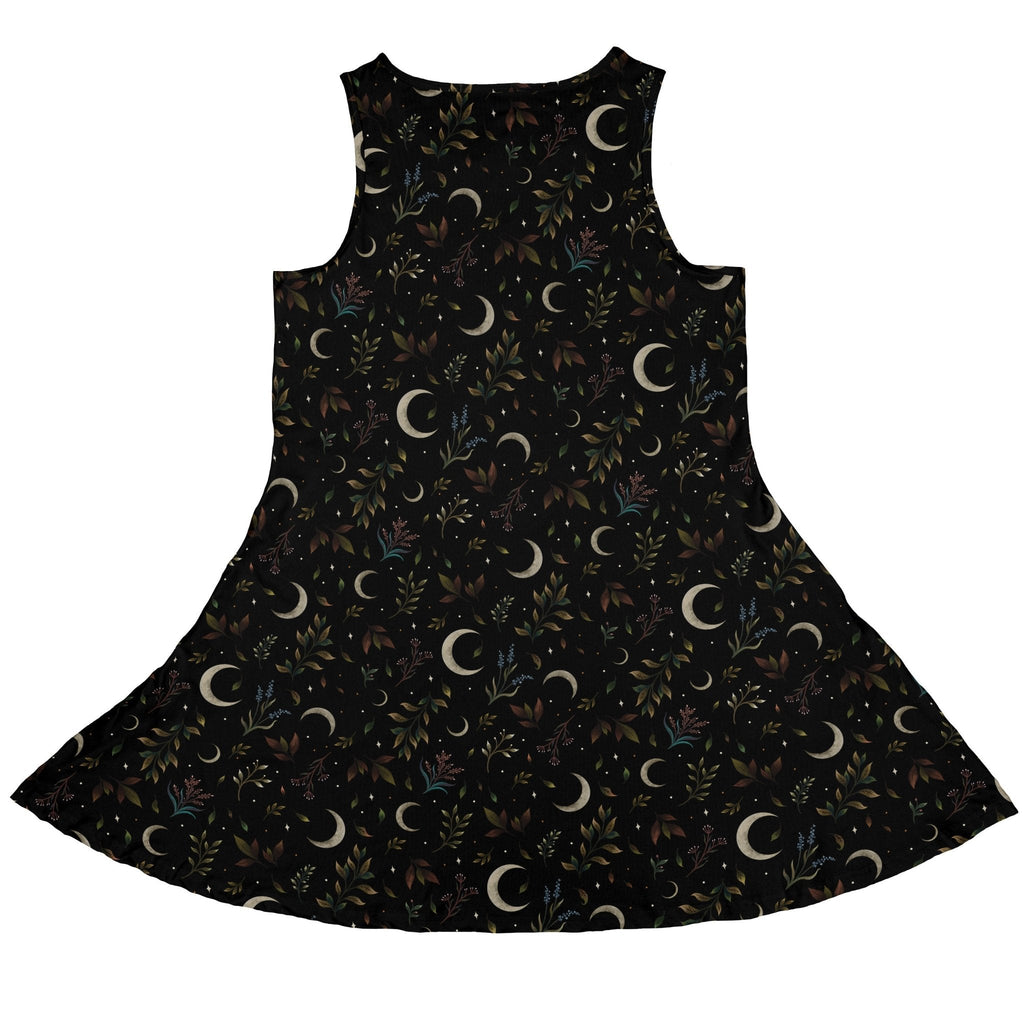 Episodic Crescent Moon Garden Dress Geek Nerd Botany Print Design by Episodic lx - C