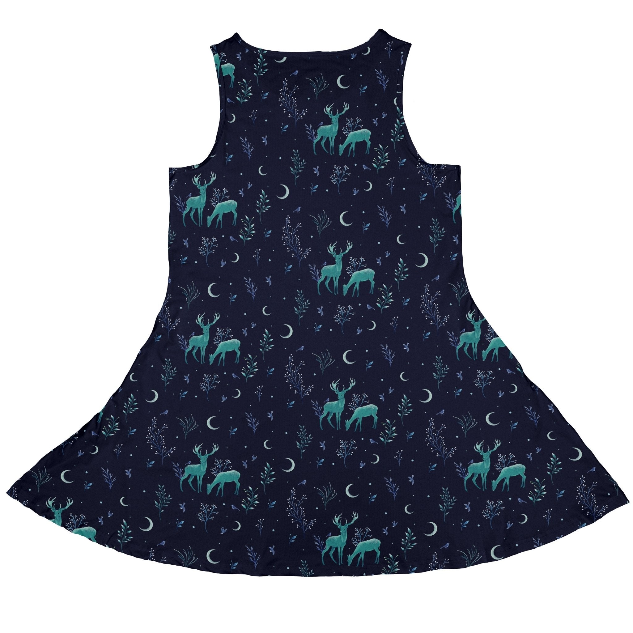 Episodic Deers In The Moonlight Dress Geek Nerd Design by Episodic lx - C outer space & astronaut print