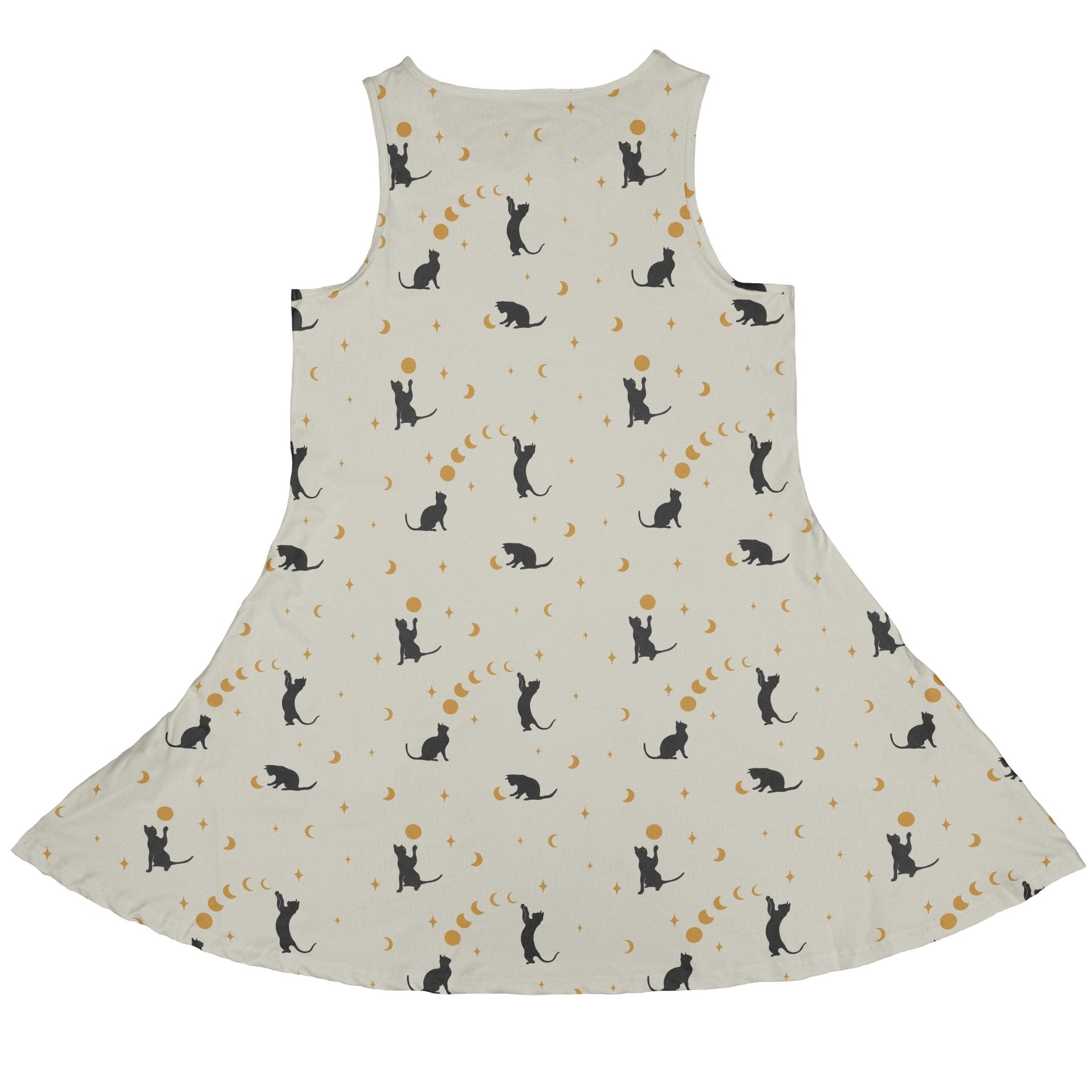 Episodic Cat Catching The Moon Dress Geek Nerd Animal Patterns Design by Episodic lx - C