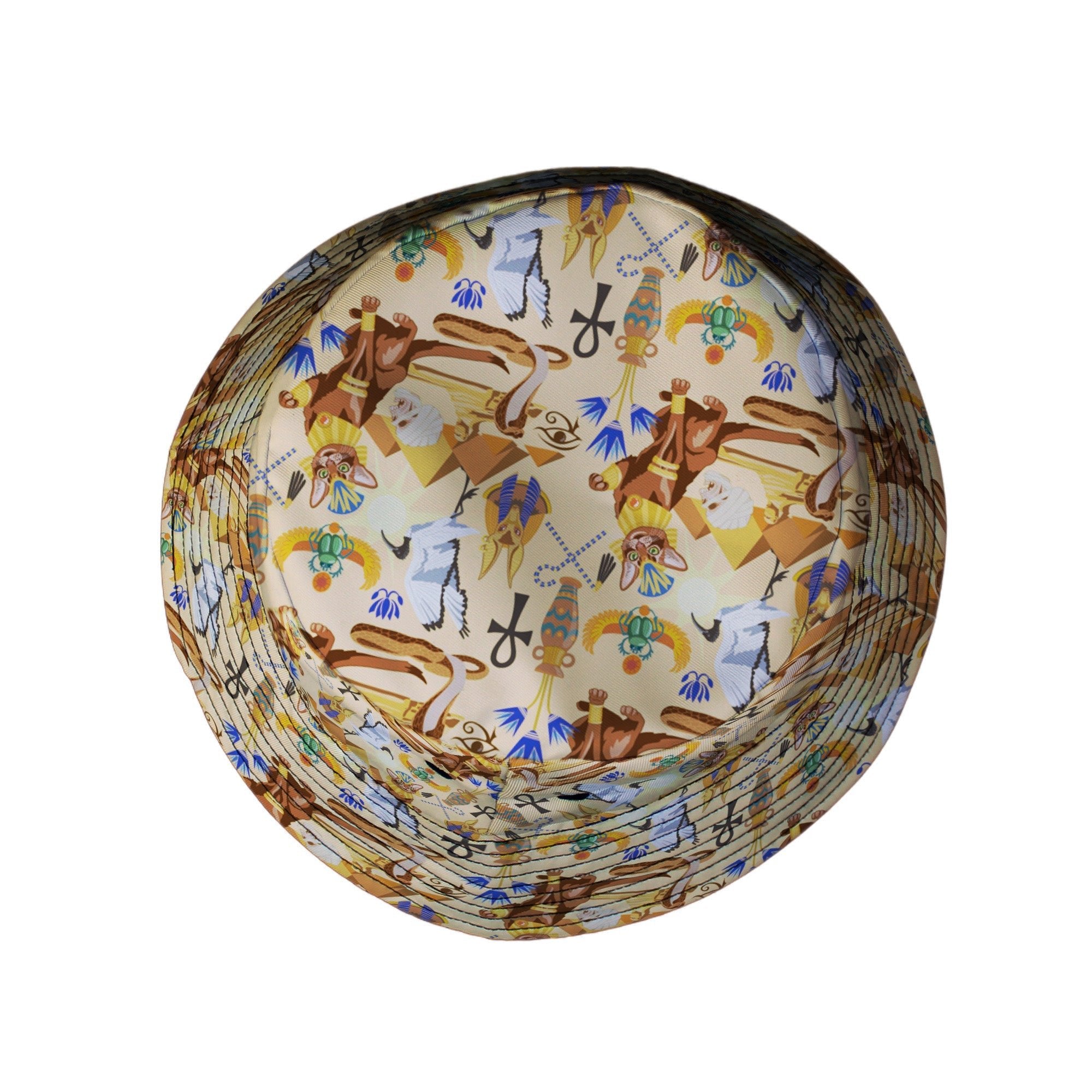 Feline of the Nile Bucket Hat Geek Nerd 0925 Animal Patterns Design by Julie Kitzes