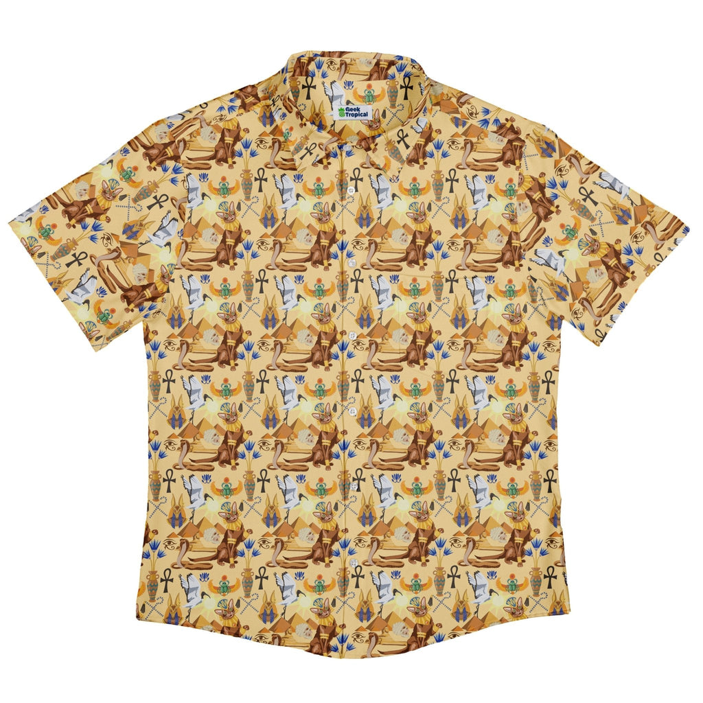 Feline of the Nile Button Up Shirt Geek Nerd 0925 adult sizing All Adult Button Up Shirts