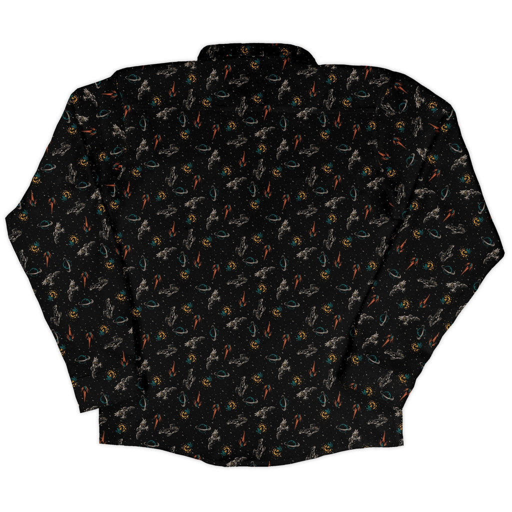 Nerdy Firefly Space Long Sleeve Button Up Shirt