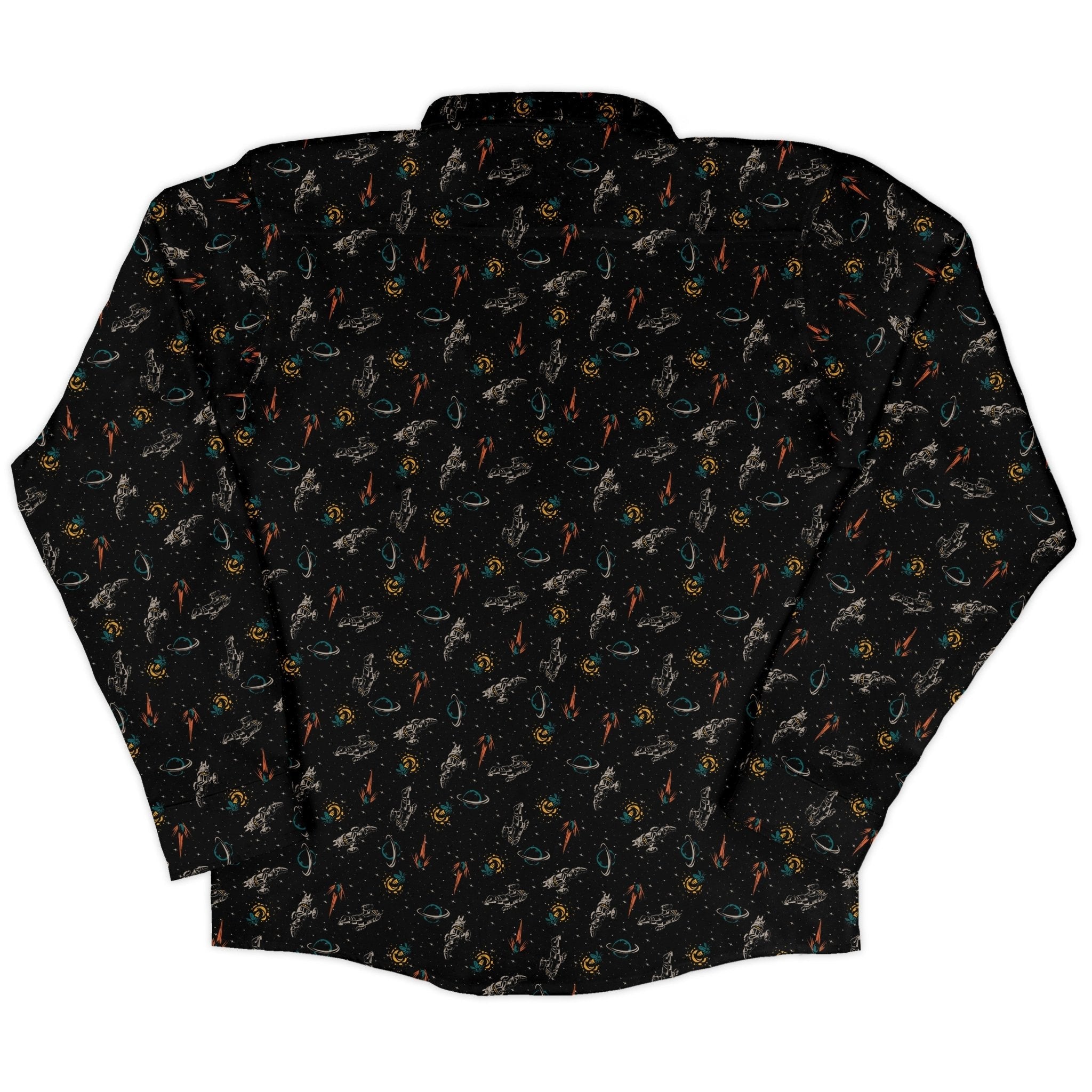 Nerdy Firefly Space Long Sleeve Button Up Shirt