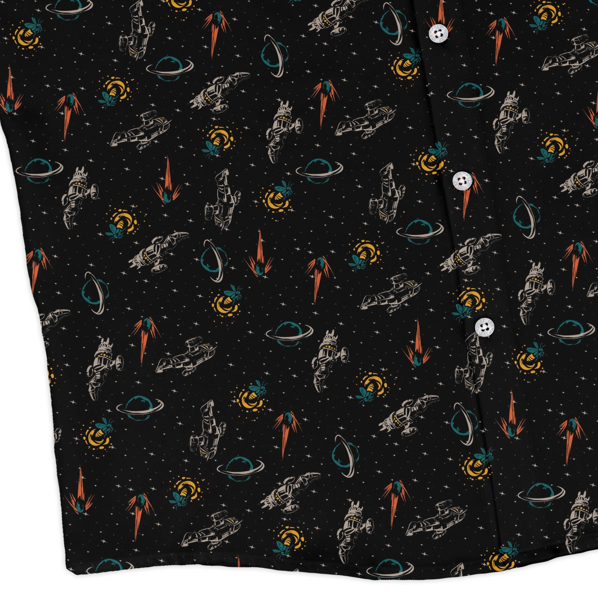 Nerdy Firefly Space Long Sleeve Button Up Shirt