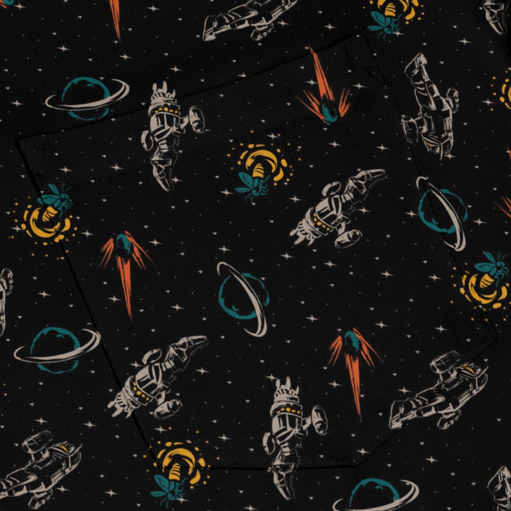 Nerdy Firefly Space Long Sleeve Button Up Shirt