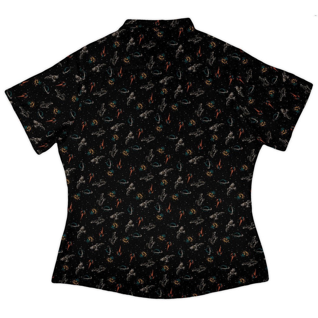 Nerdy Firefly Space Curvy Button Up Shirt