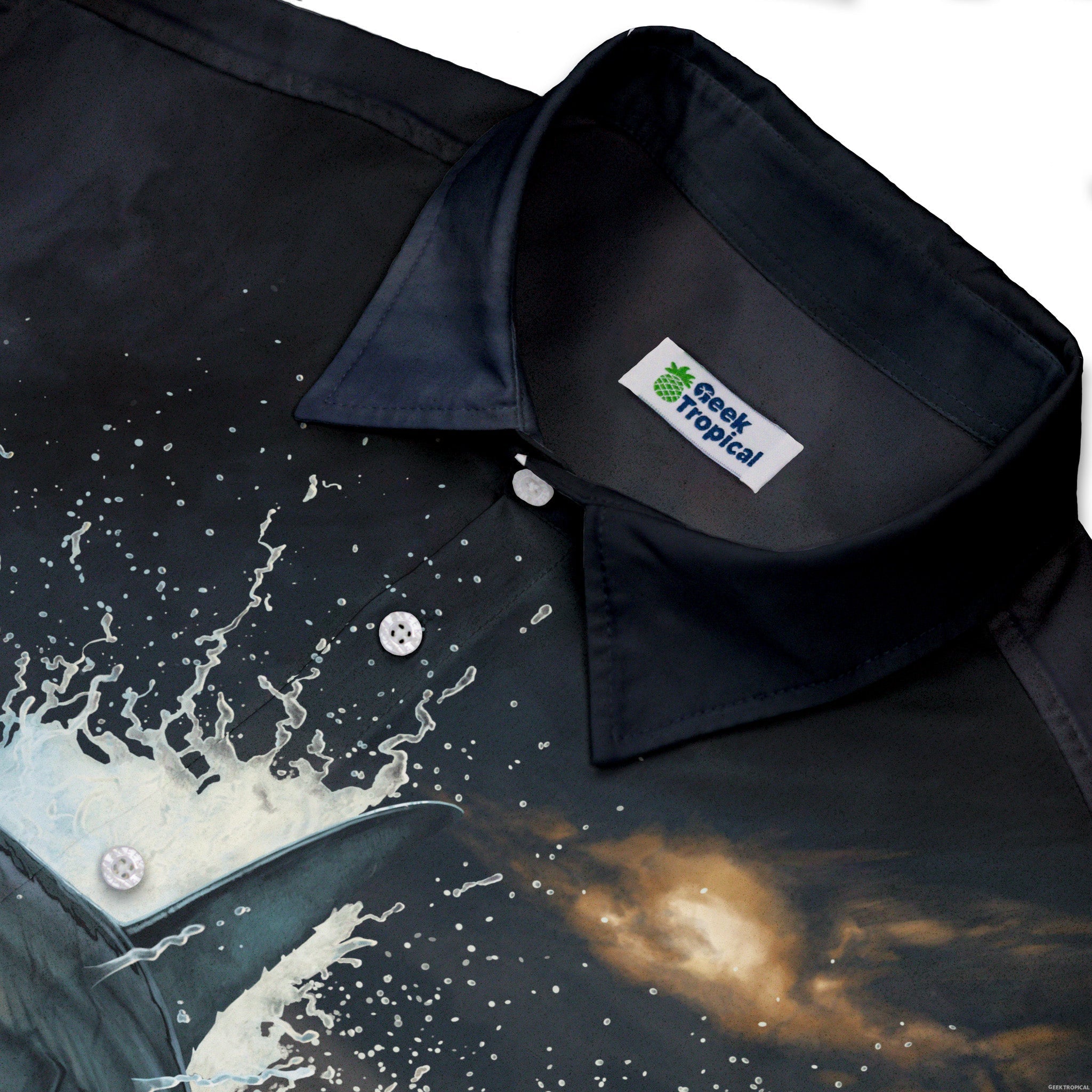 Fish Out of Water Button Up Shirt Geek Nerd 0925 adult sizing All Adult Button Up Shirts