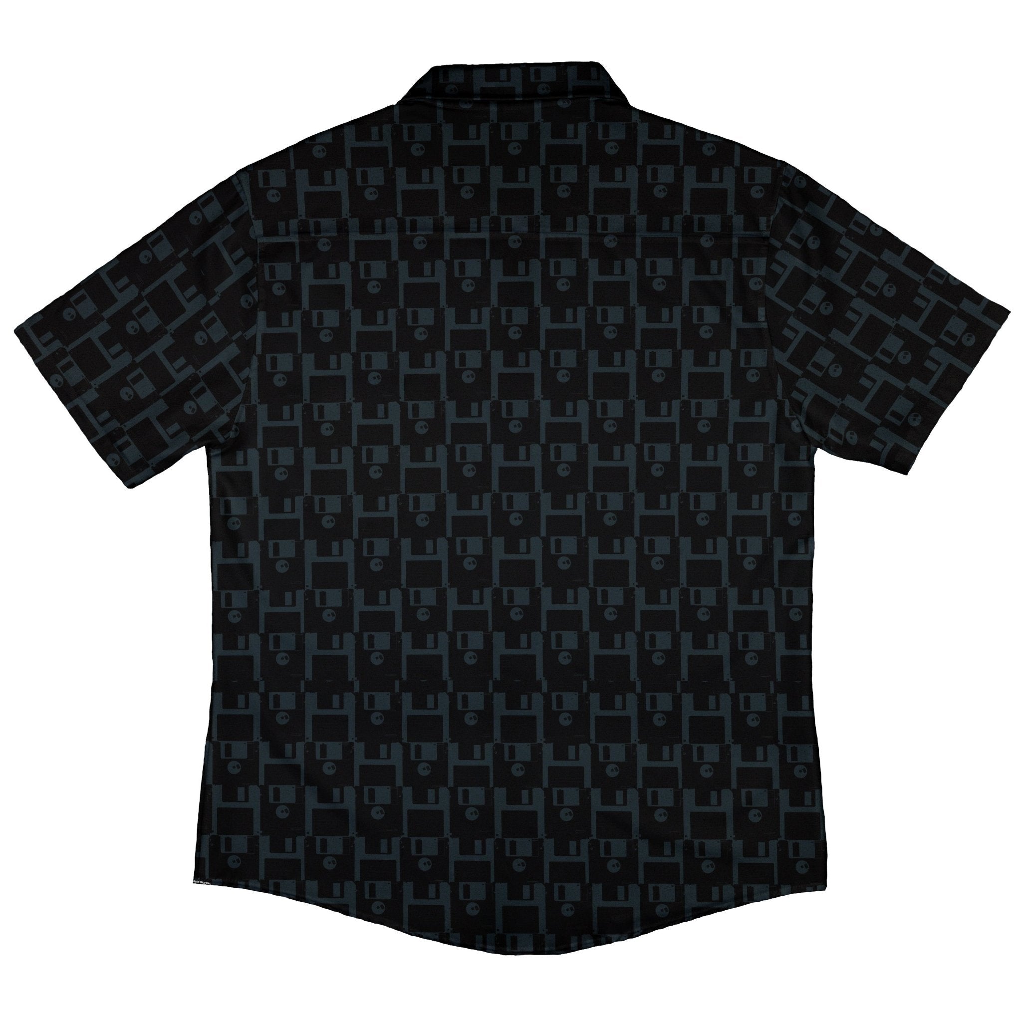 Floppy Disk Button Up Shirt Geek Nerd adult sizing computer print Design by Random Galaxy