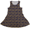 Floppy Disk Yellow Blue Dress Geek Nerd computer print Design by Random Galaxy lx - C