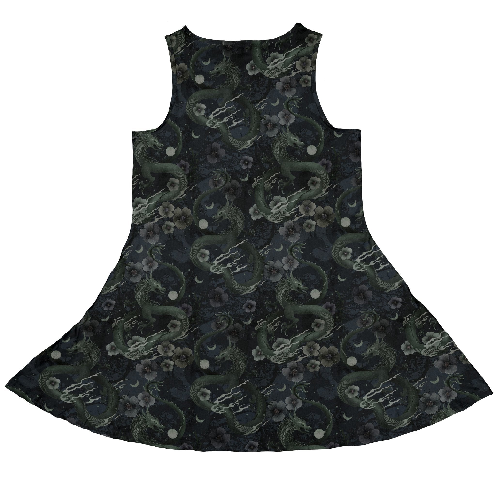 Floral Dragon Fog Dress Geek Nerd Design by Episodic Fantasy Prints lx - C