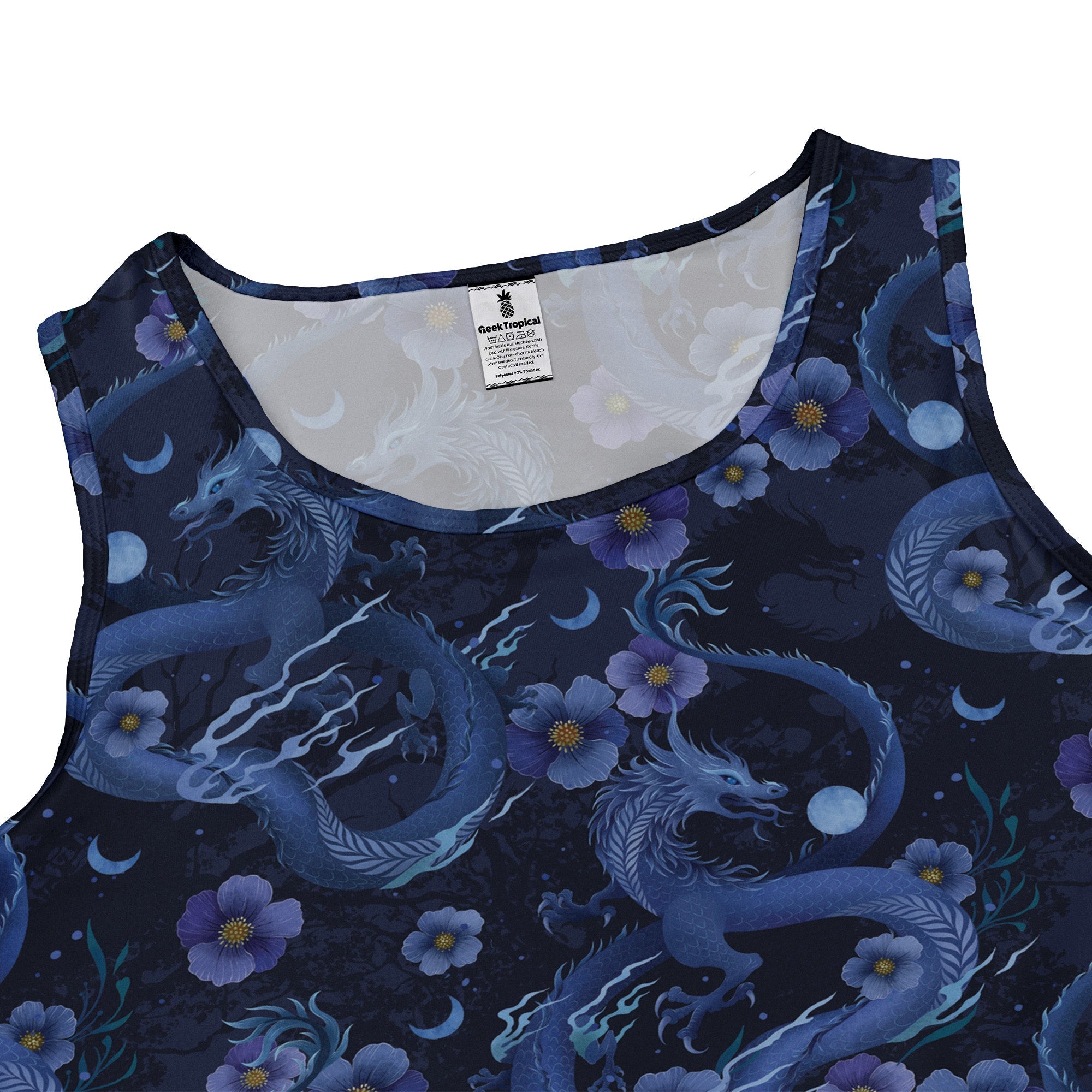 Floral Dragon Night Dress Geek Nerd Design by Episodic Fantasy Prints lx - C