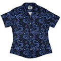 Floral Dragon Night Curvy Button Up Shirt Geek Nerd Design by Episodic Fantasy Prints q4