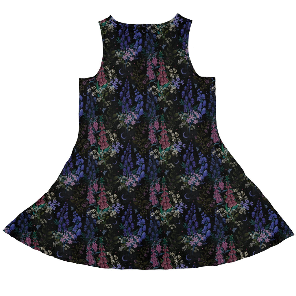 Floral Purple Night Dress Geek Nerd 0925 Botany Print Design by Episodic