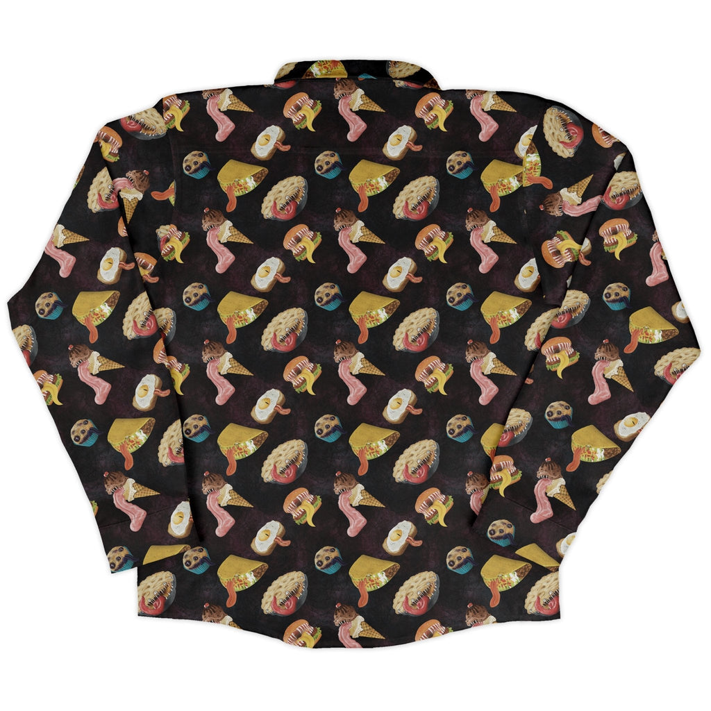 Food Mimics Dnd Long Sleeve Button Up Shirt Geek Nerd adult sizing Designs by Nathan dnd & rpg print