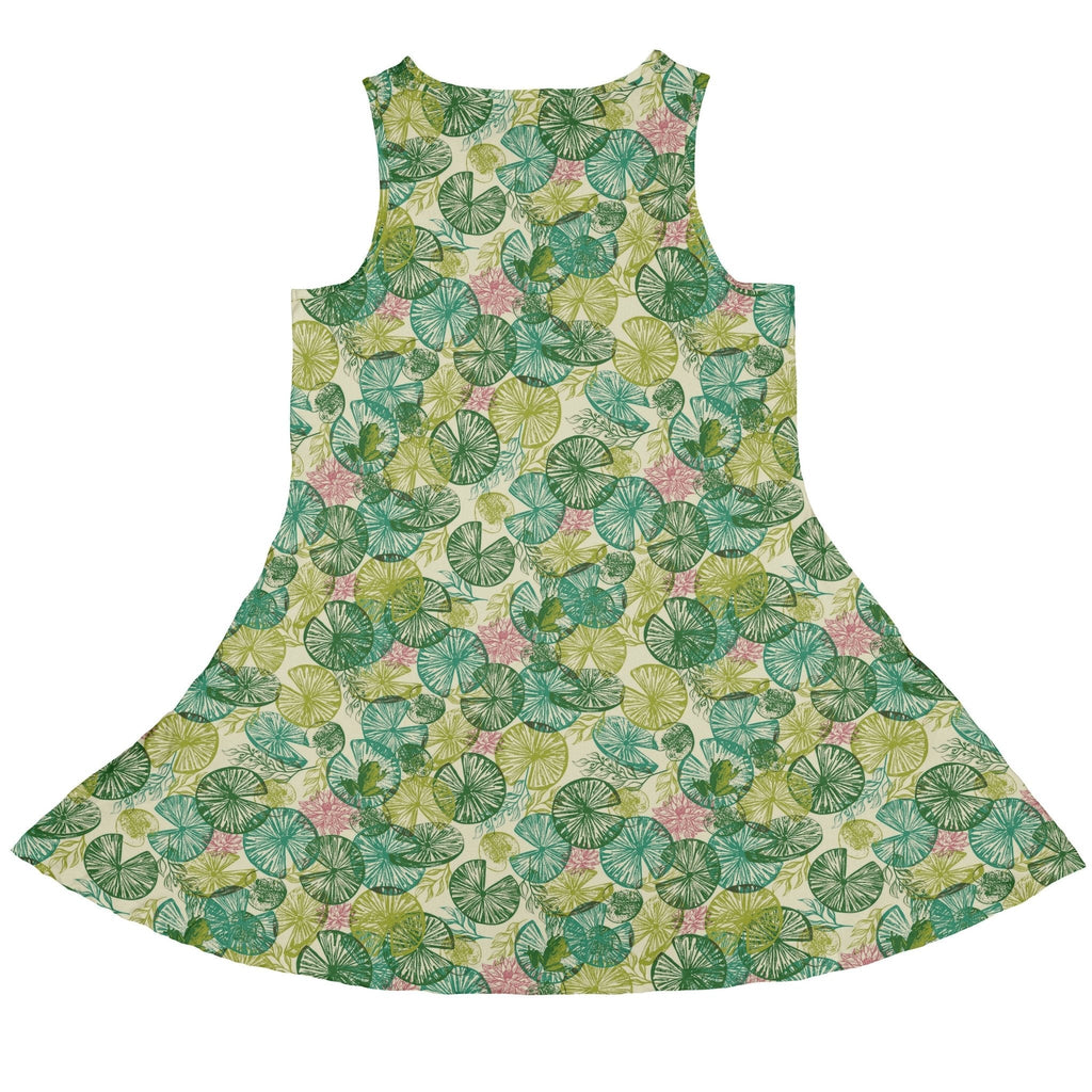 Frog Among Lilies Dress Geek Nerd 0925 Animal Patterns Botany Print