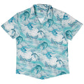 Frost Dragons Button Up Shirt Geek Nerd adult sizing Christmas Print Designs by Nathan