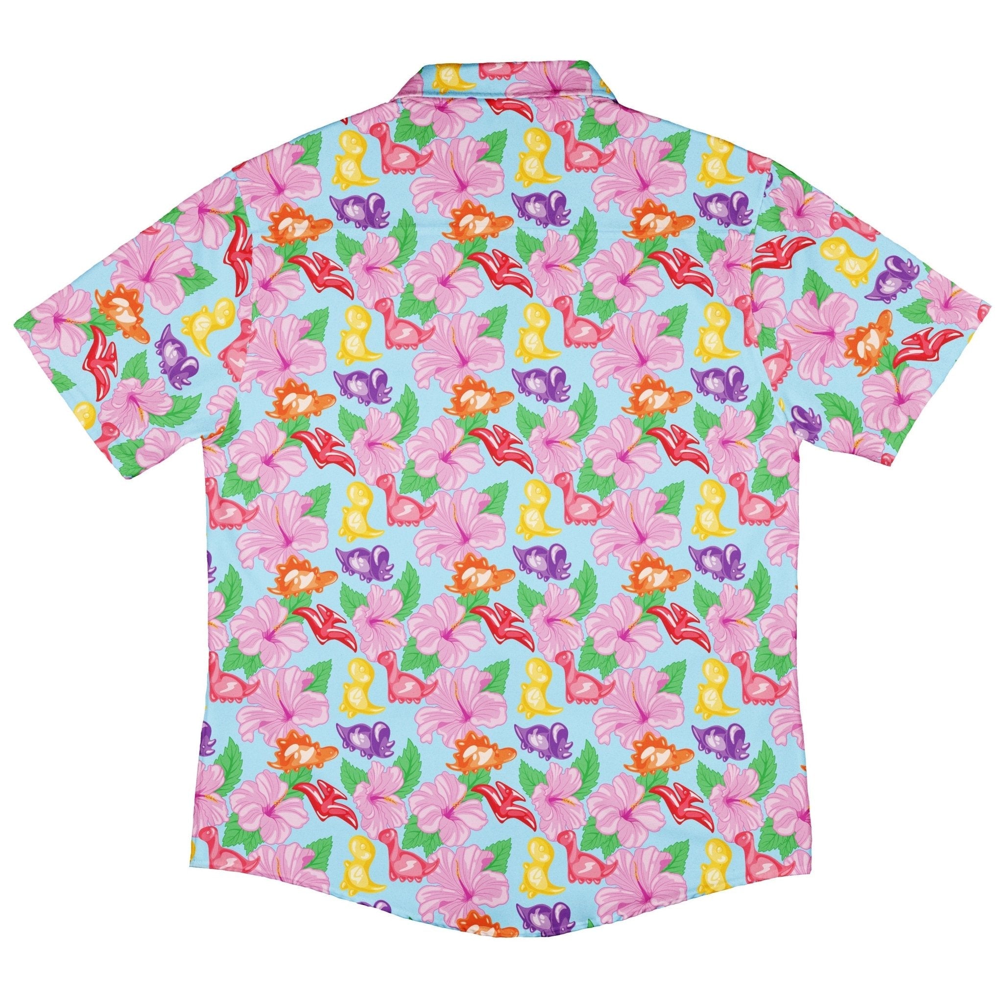 Fruit Snack Dinos Button Up Shirt Geek Nerd 0925 adult sizing All Adult Button Up Shirts