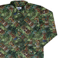 Geek Tiki Masks Light Green Long Sleeve Button Up Shirt Geek Nerd adult sizing board game print computer print