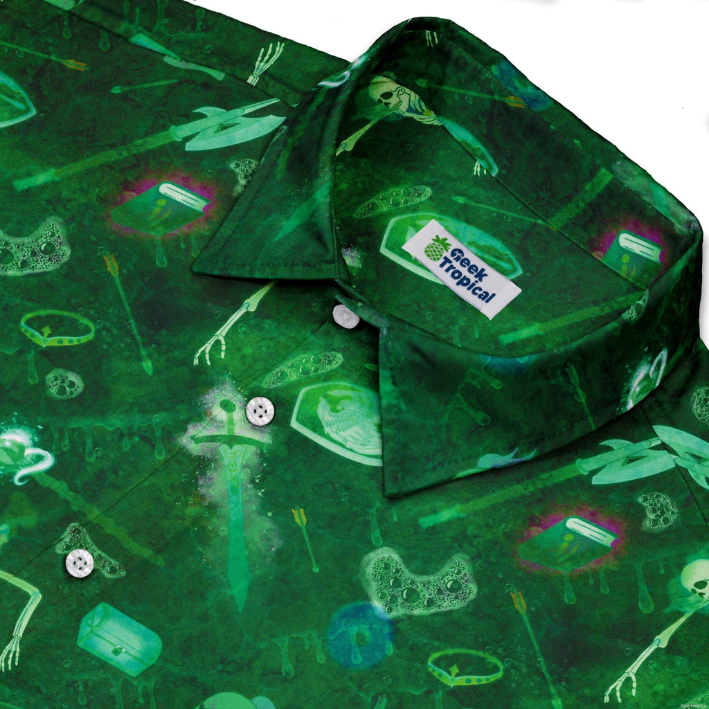 Gelatinous Cube Dnd Monster Button Up Shirt - adult sizing - Designs by Nathan - dnd & rpg print