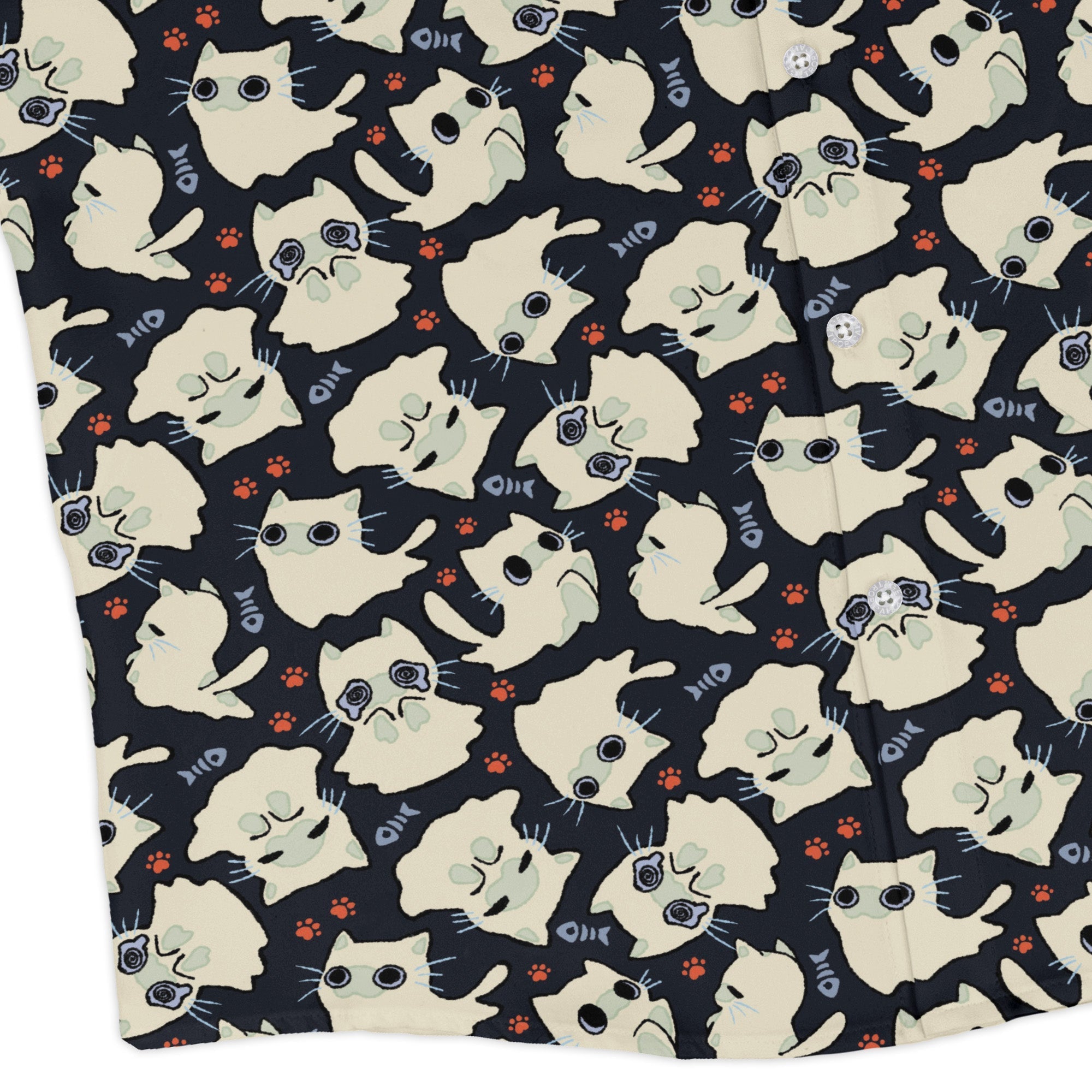Ghost Cats Long Sleeve Button Up Shirt Geek Nerd 0925 adult sizing All Adult Button Up Shirts