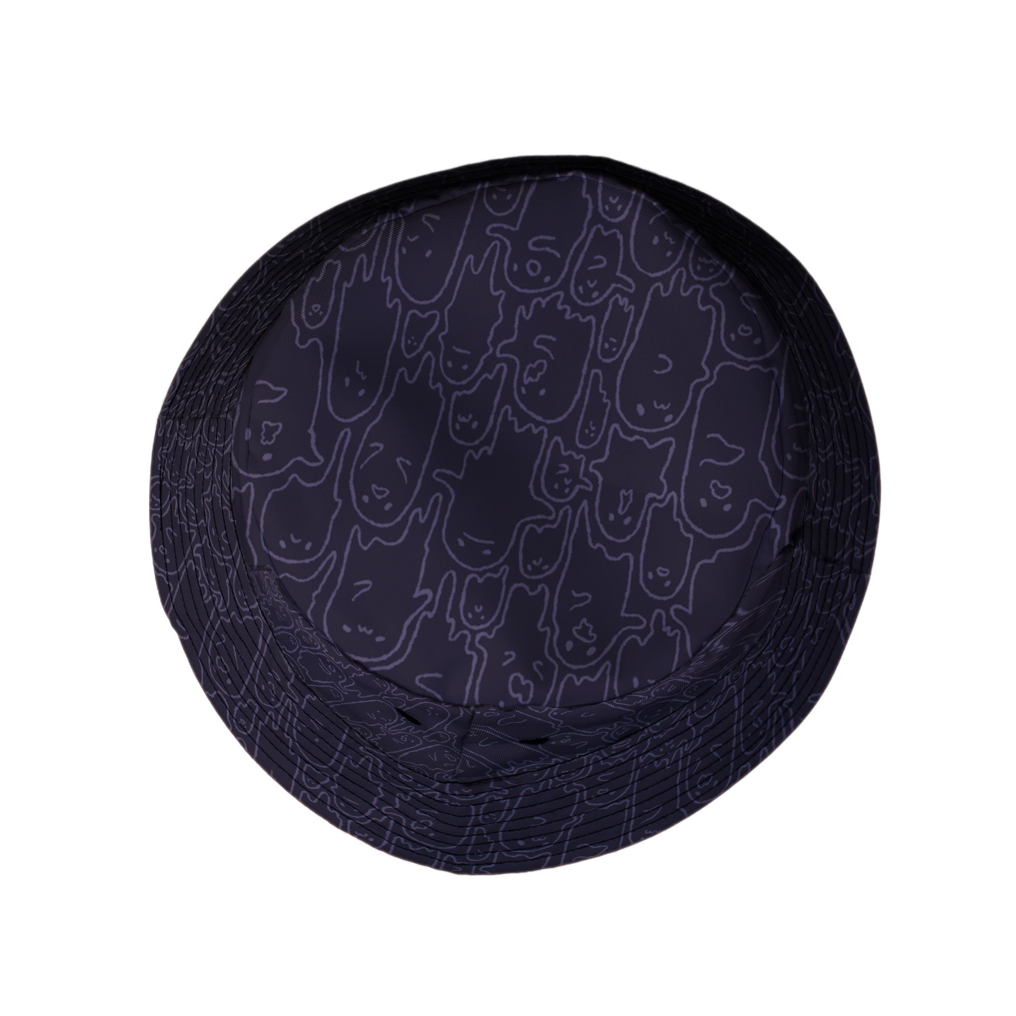 Ghost Wall Purple Bucket Hat Geek Nerd 0925 Design by Ardi Tong Fantasy Prints