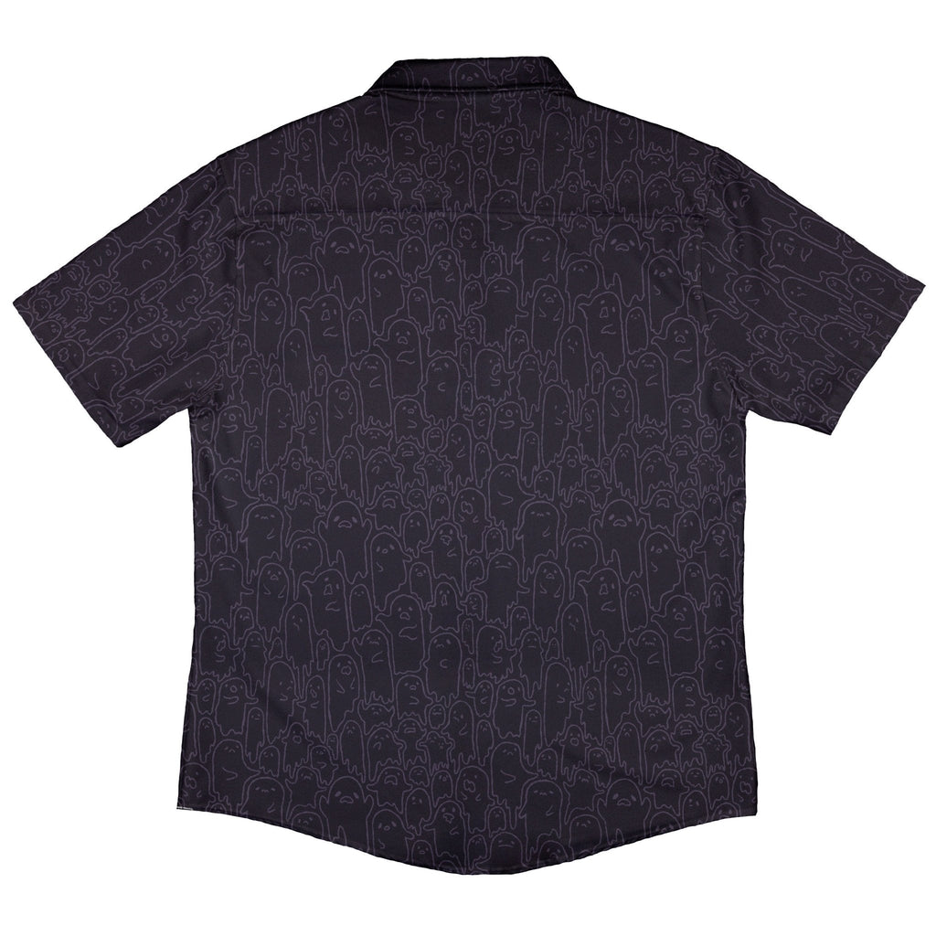 Ghost Wall Purple Button Up Shirt Geek Nerd 0925 adult sizing All Adult Button Up Shirts