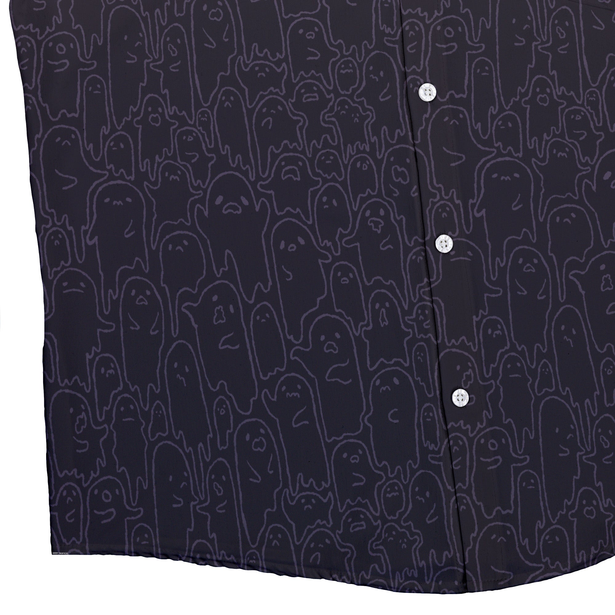 Ghost Wall Purple Button Up Shirt Geek Nerd 0925 adult sizing All Adult Button Up Shirts