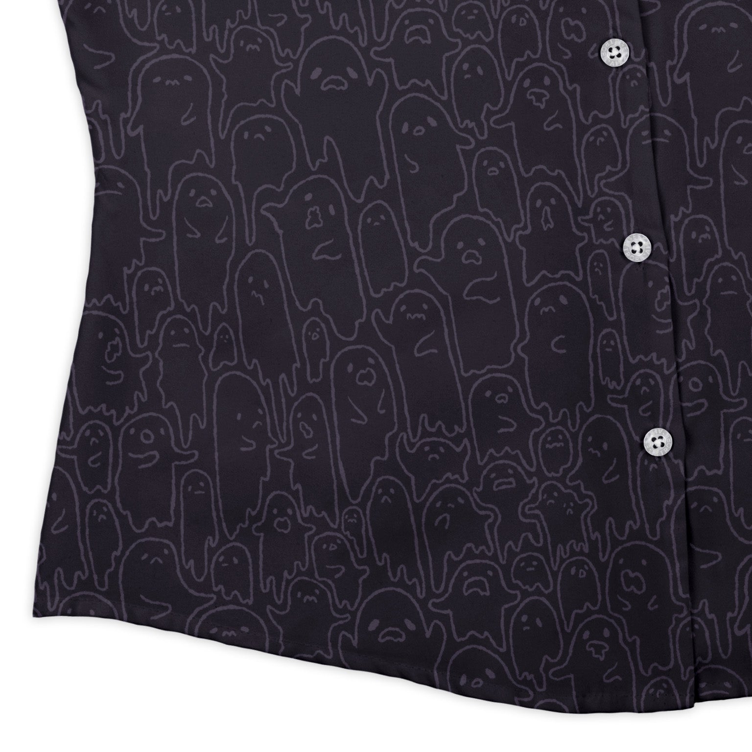Ghost Wall Purple Curvy Button Up Shirt Geek Nerd 0925 All Adult Button Up Shirts Design by Ardi Tong
