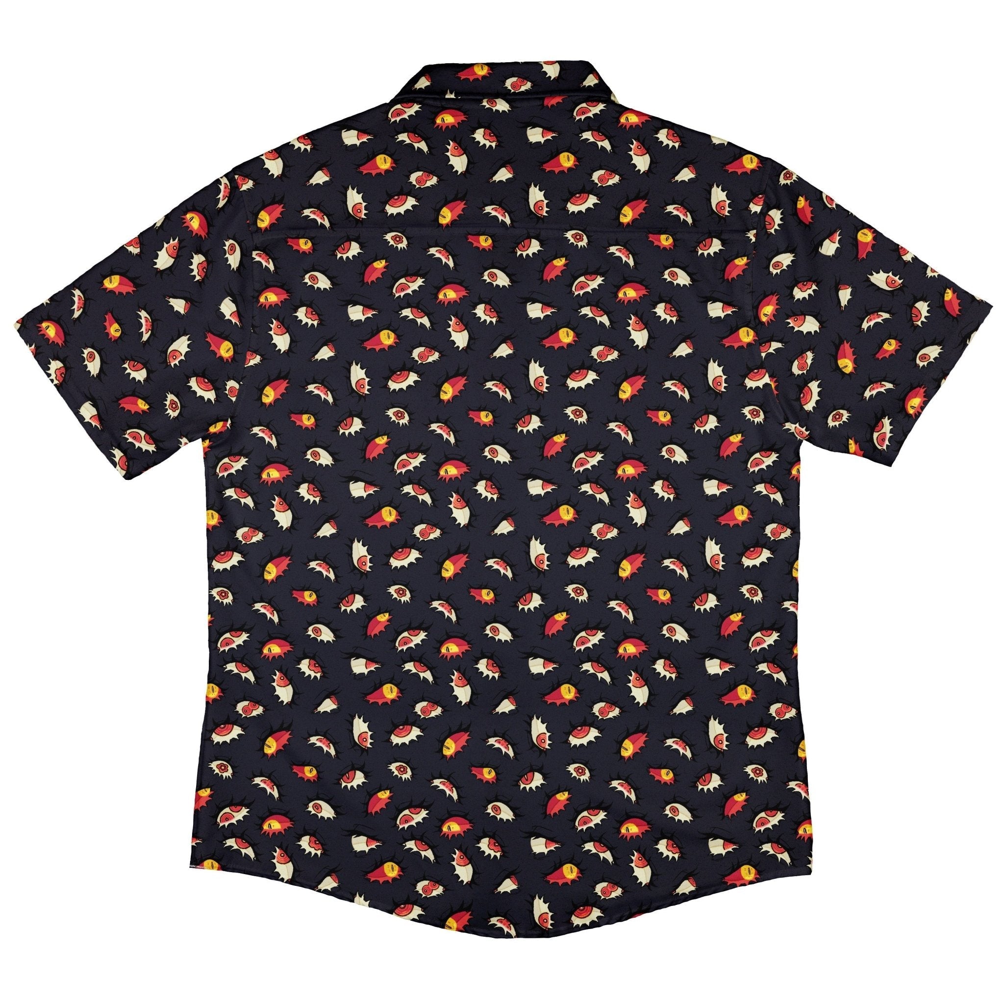 Ghoul Eyes Button Up Shirt Geek Nerd adult sizing halloween q4