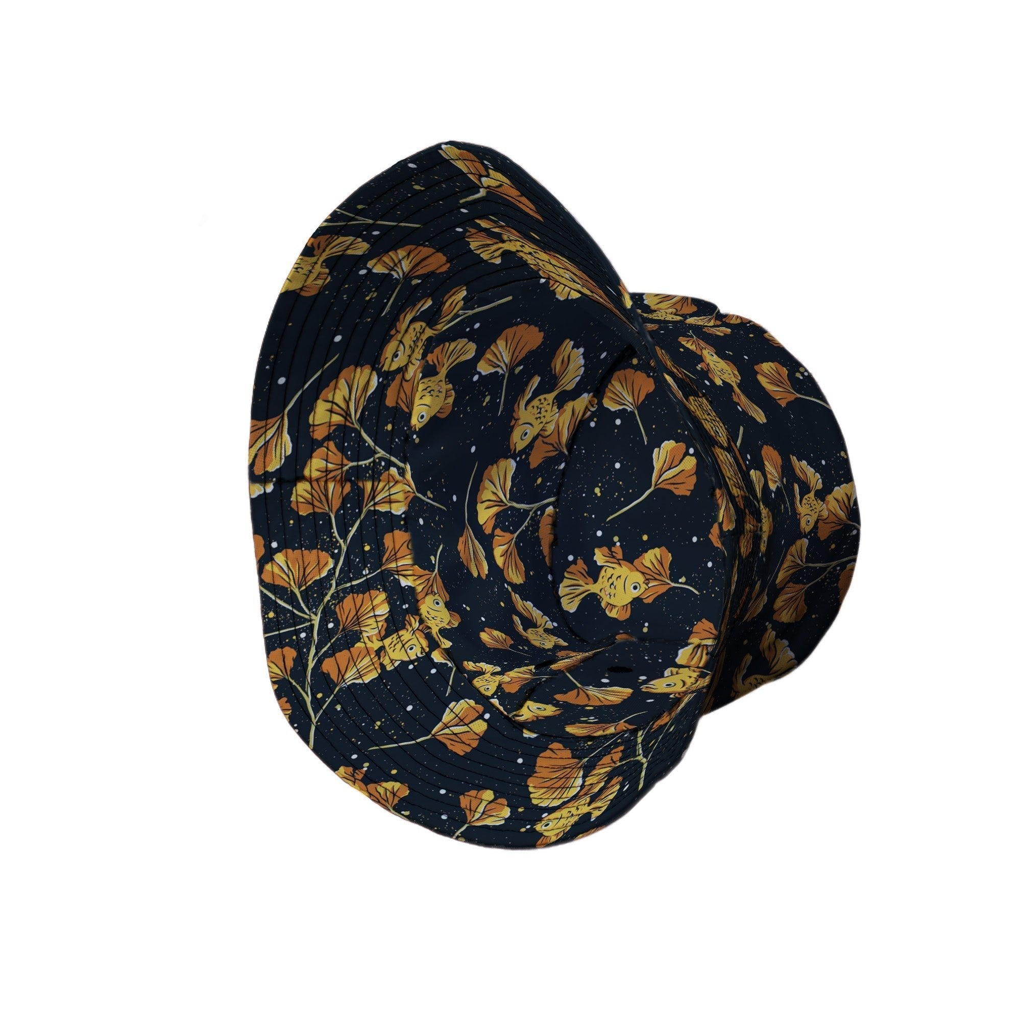 Ginkgo Golden Fish Bucket Hat Geek Nerd 0925 Animal Patterns Botany Print